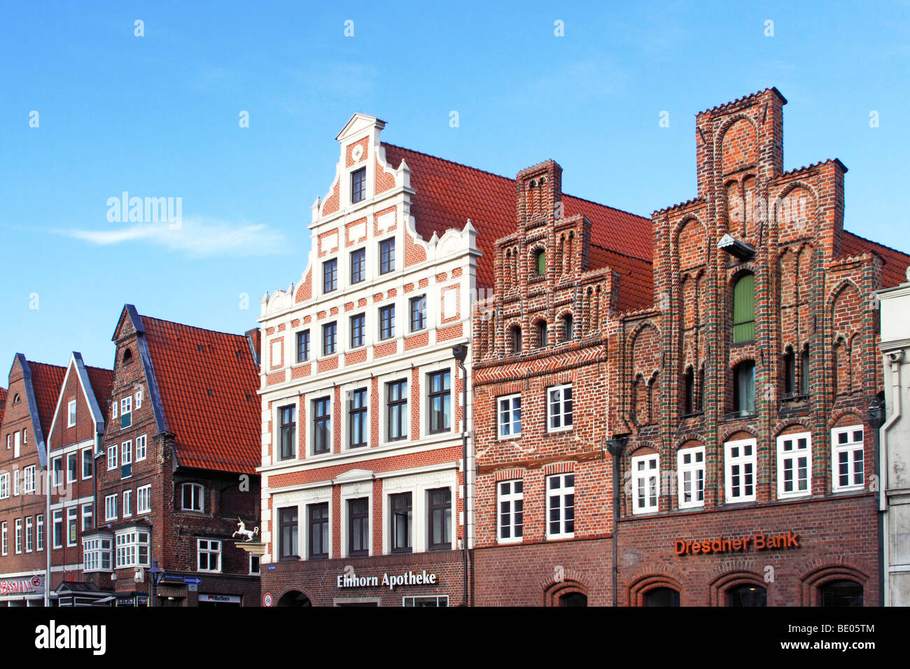 Häuserzeile / Lüneburg Stockfoto