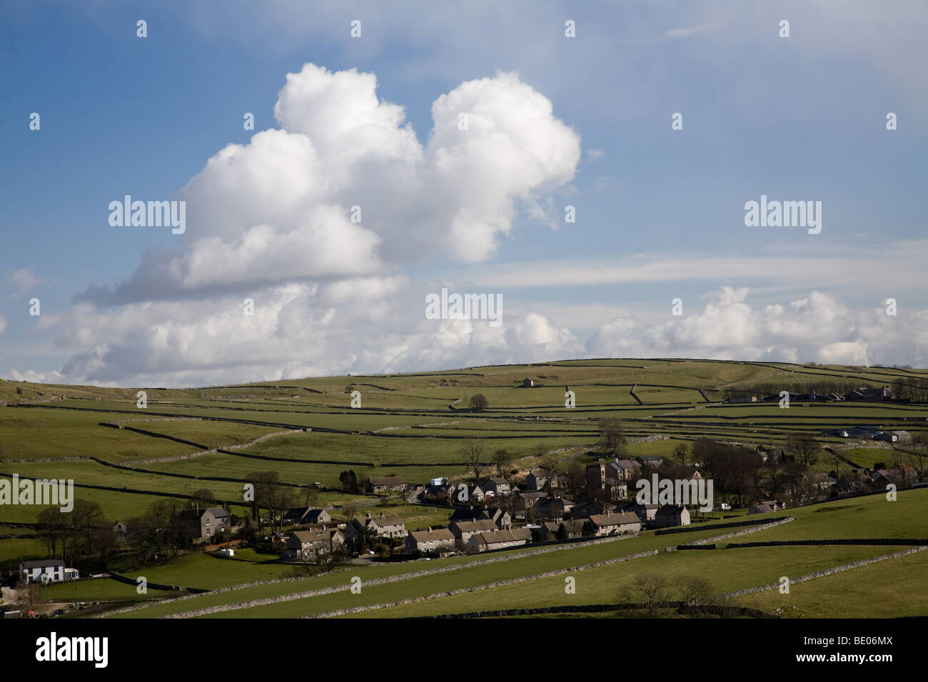 Earl Sterndale Dorf in der weißen Spitze, Derbyshire. Stockfoto