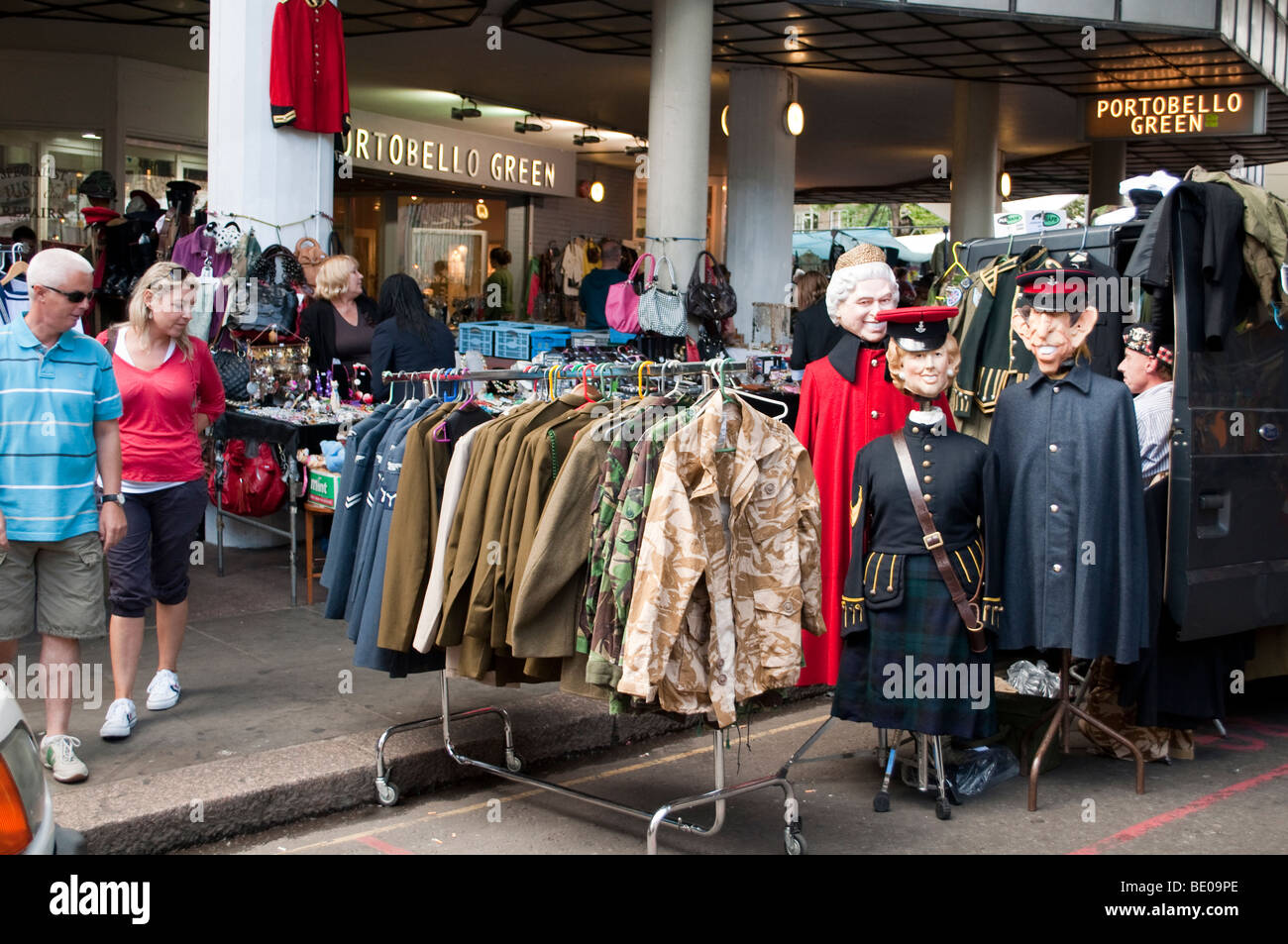 Der Portobello Market in London Stockfoto