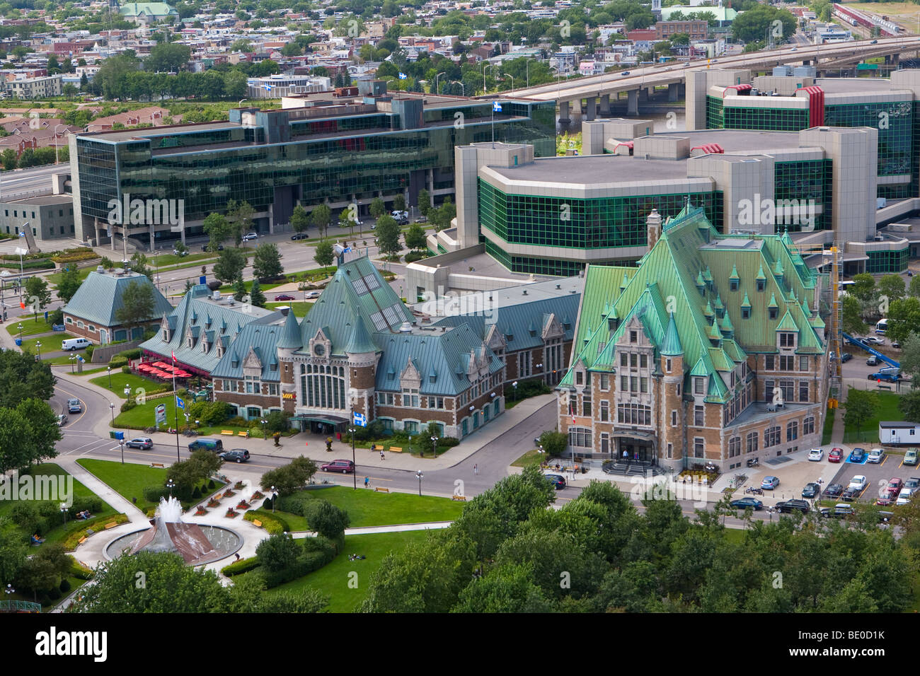 Die VIA Rail Train Station ist abgebildet in Québec (Stadt) Stockfoto