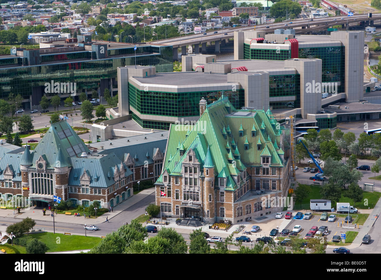 Die VIA Rail Train Station ist abgebildet in Québec (Stadt) Stockfoto