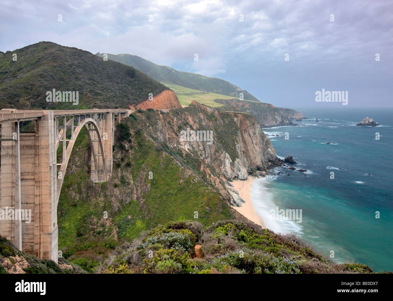 Bixby Creek Bridge. Big Sur Küste. Kalifornien. Stockfoto