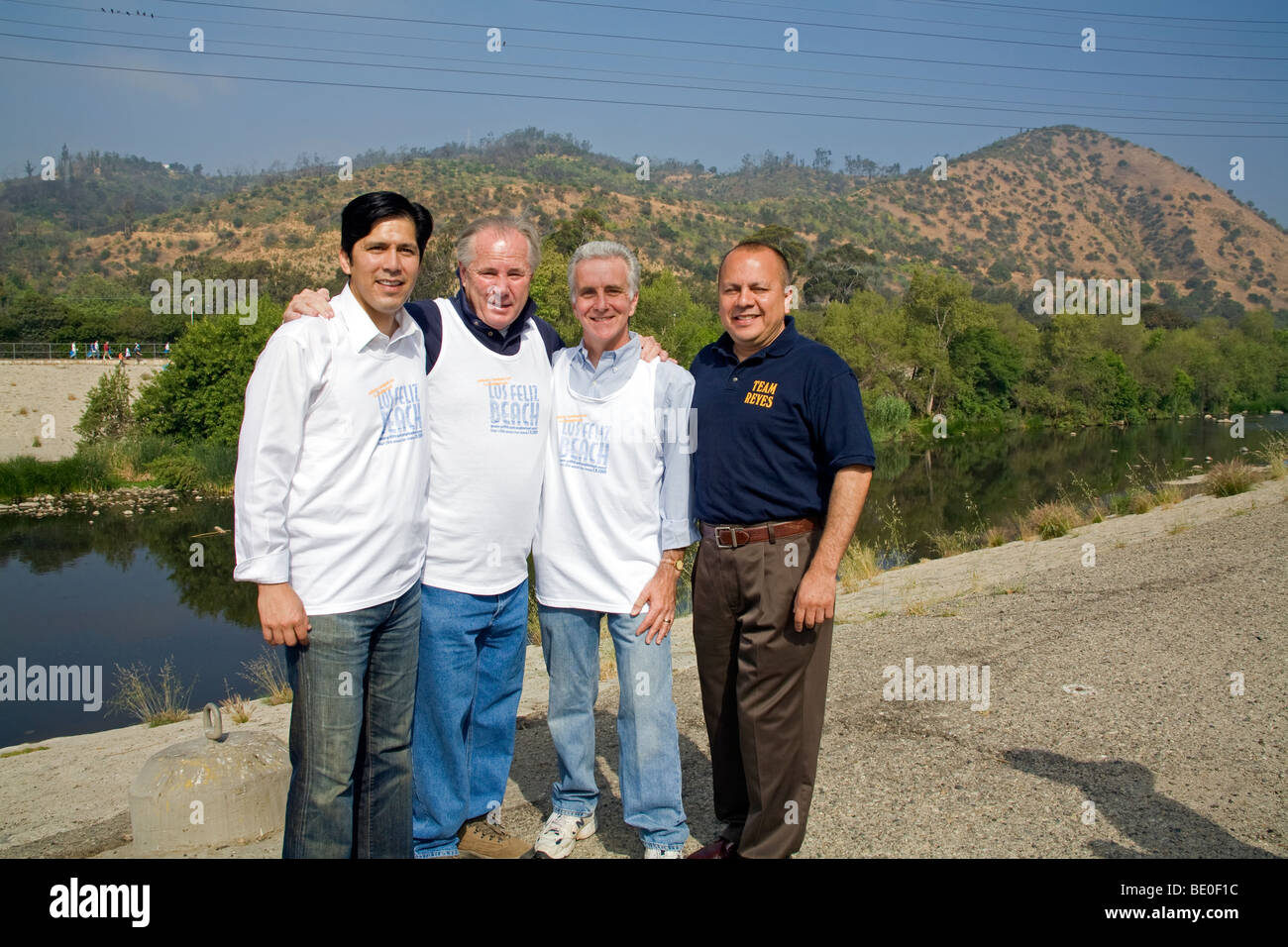 La Gran Limpieza ist der jährliche Aufräum Tag des Los Angeles River, Glendale Narrows, Los Angeles, Kalifornien Stockfoto