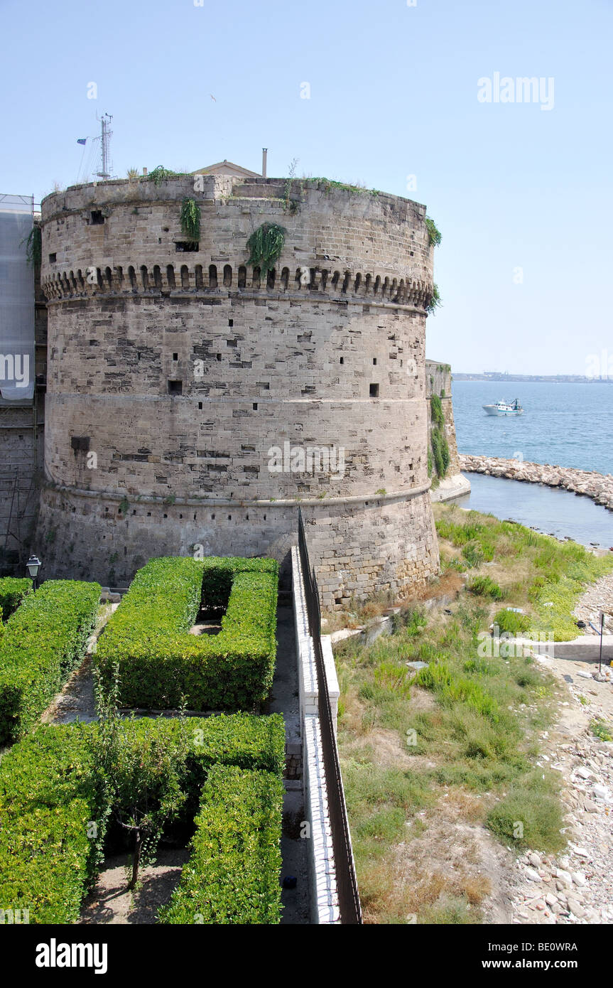 Das Castello Aragonese, Taranto, Provinz Taranto, Apulien Region, Italien Stockfoto