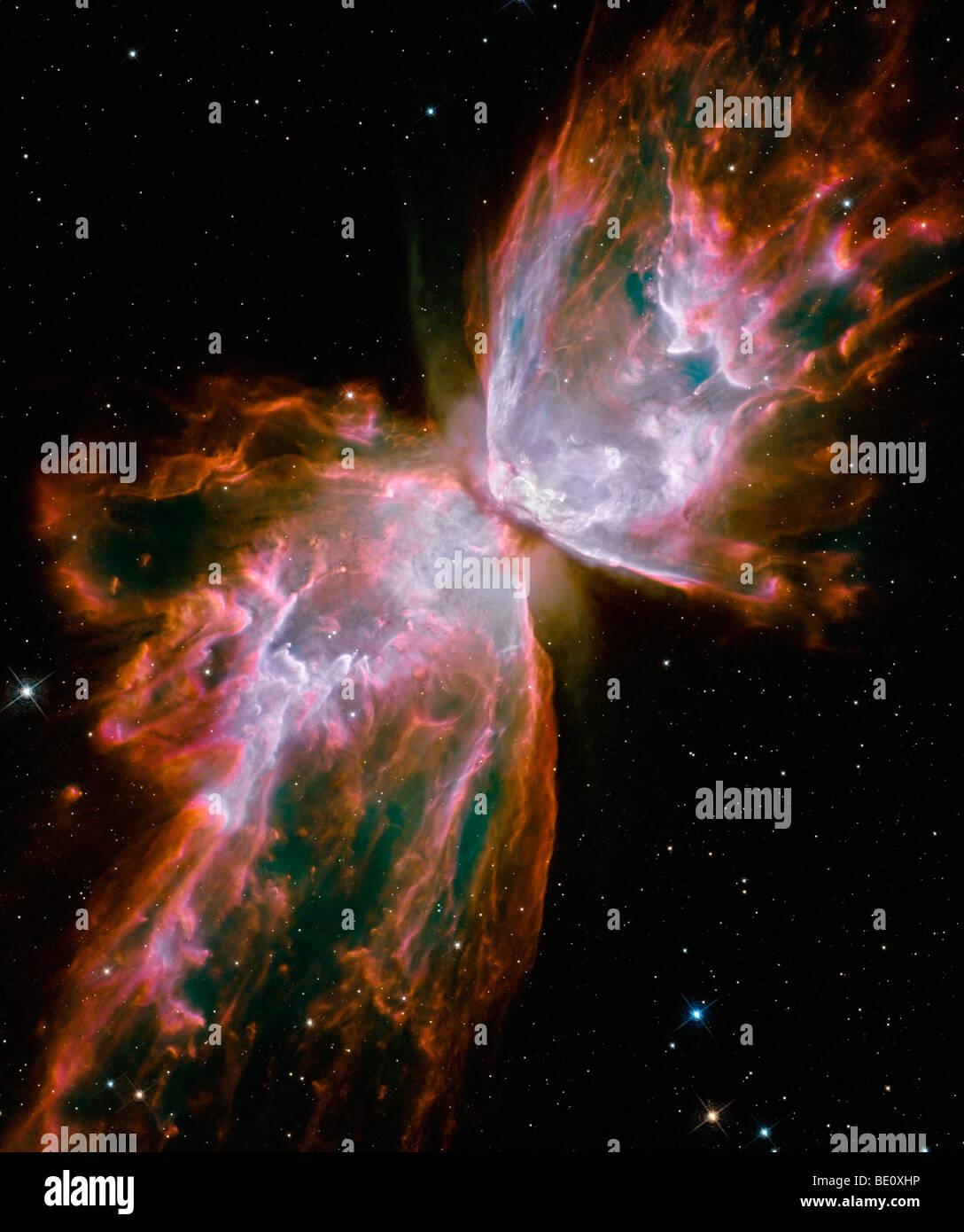 Nebel. Bild vom renovierten Hubble Teleskop Stockfoto