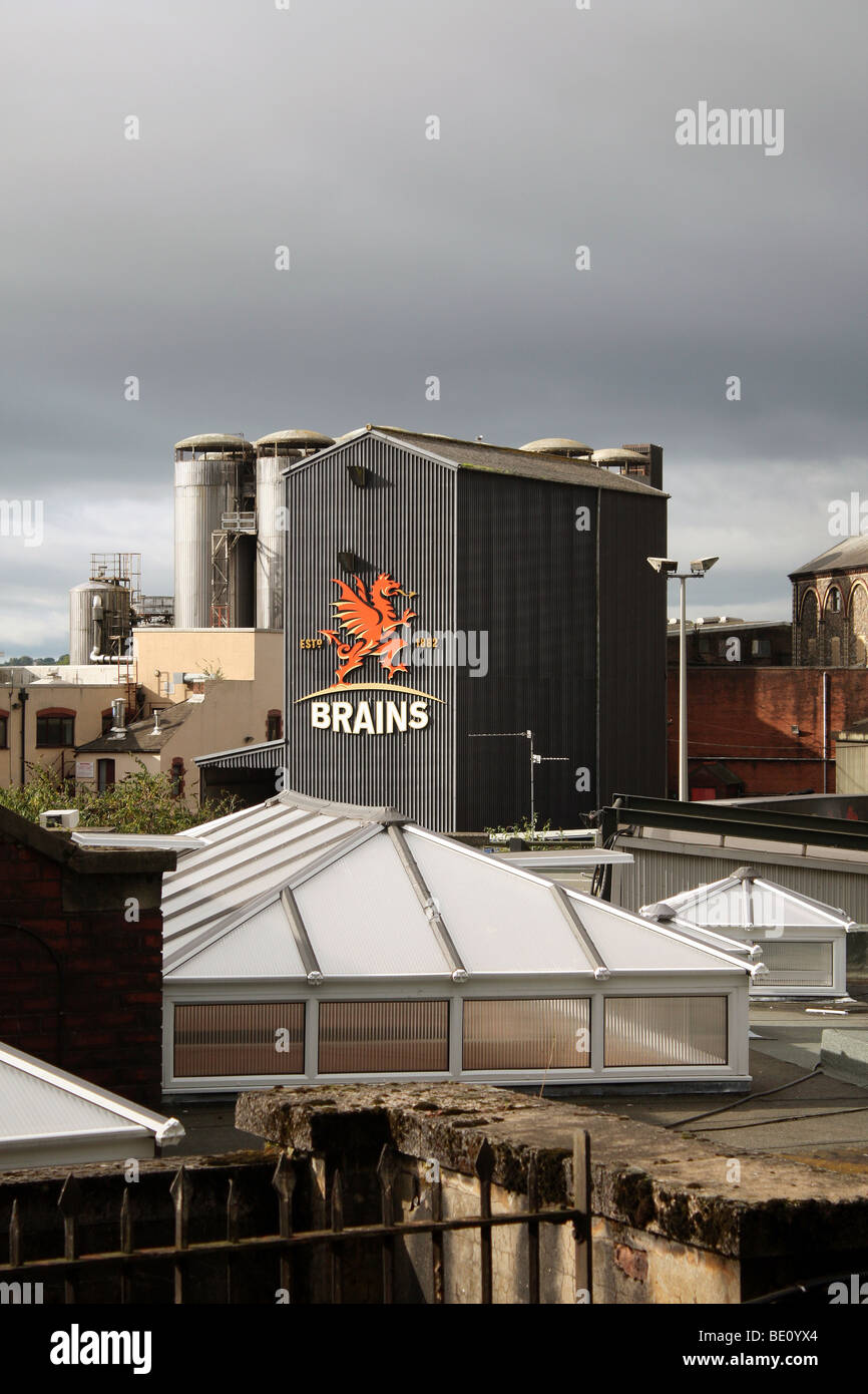 Gehirn-Brauerei in Cardiff Stockfoto