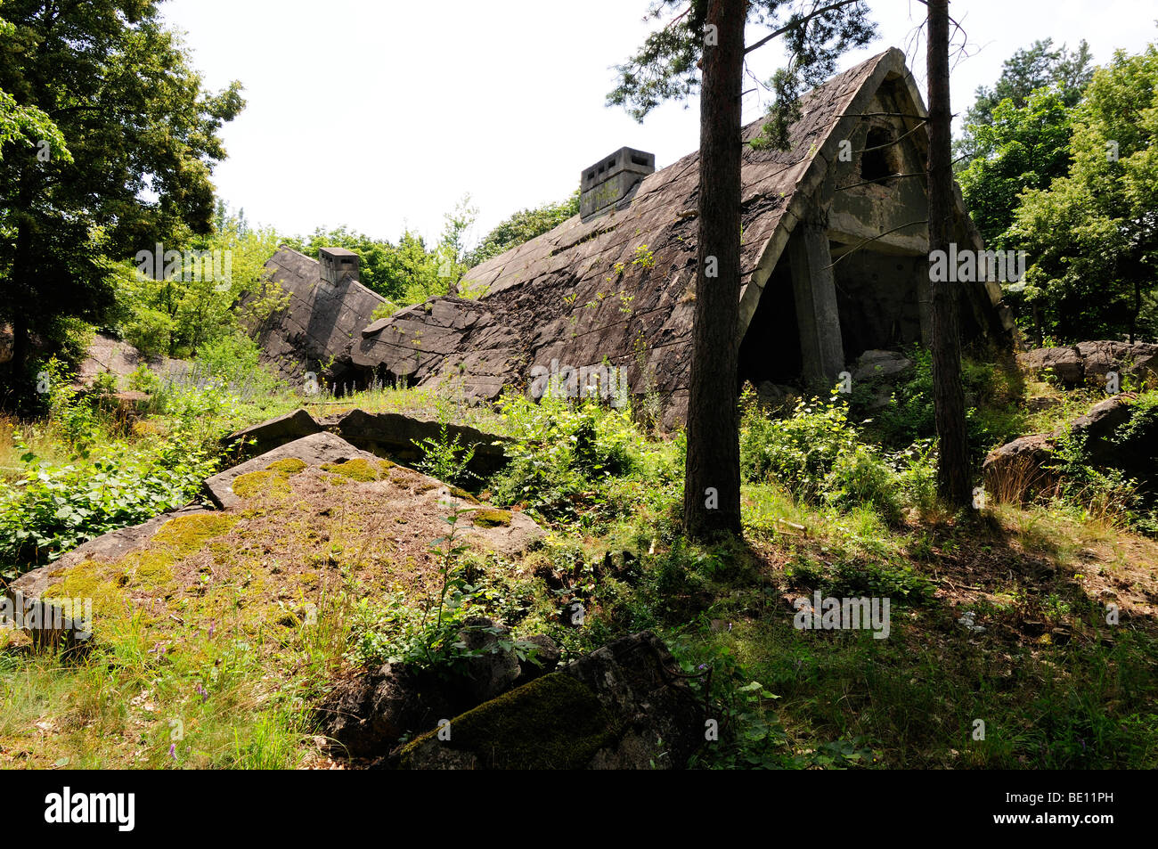 Maybach Komplex, zerstört Zweiter Weltkrieg Bunker des Oberkommandos der Wehrmacht in Wuensdorf Stockfoto