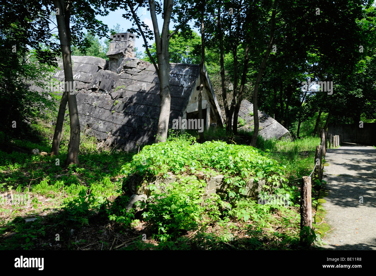 Maybach Komplex, zerstört Zweiter Weltkrieg Bunker des Oberkommandos der Wehrmacht in Wuensdorf Stockfoto