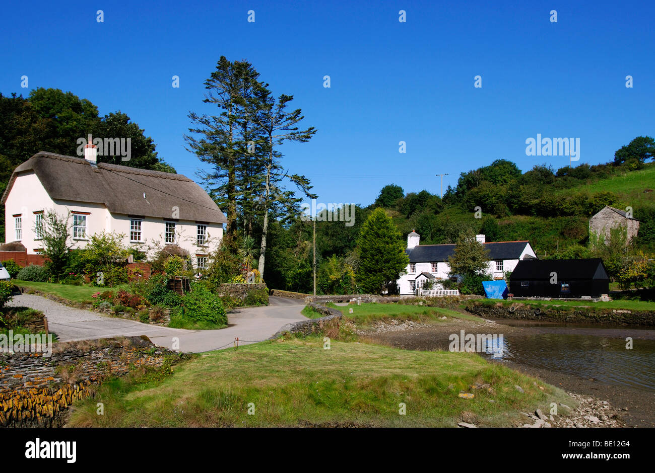der Weiler Cowlands auf dem Fluss Fal in der Nähe von Truro, Cornwall, uk Stockfoto