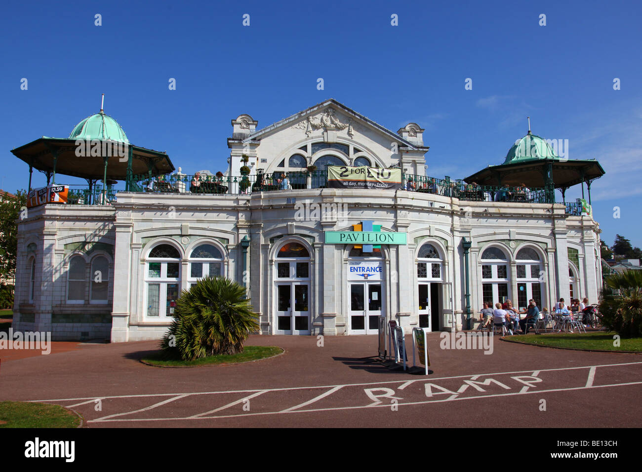 Blick auf den Pavillon in Torquay, Devon, England Stockfoto
