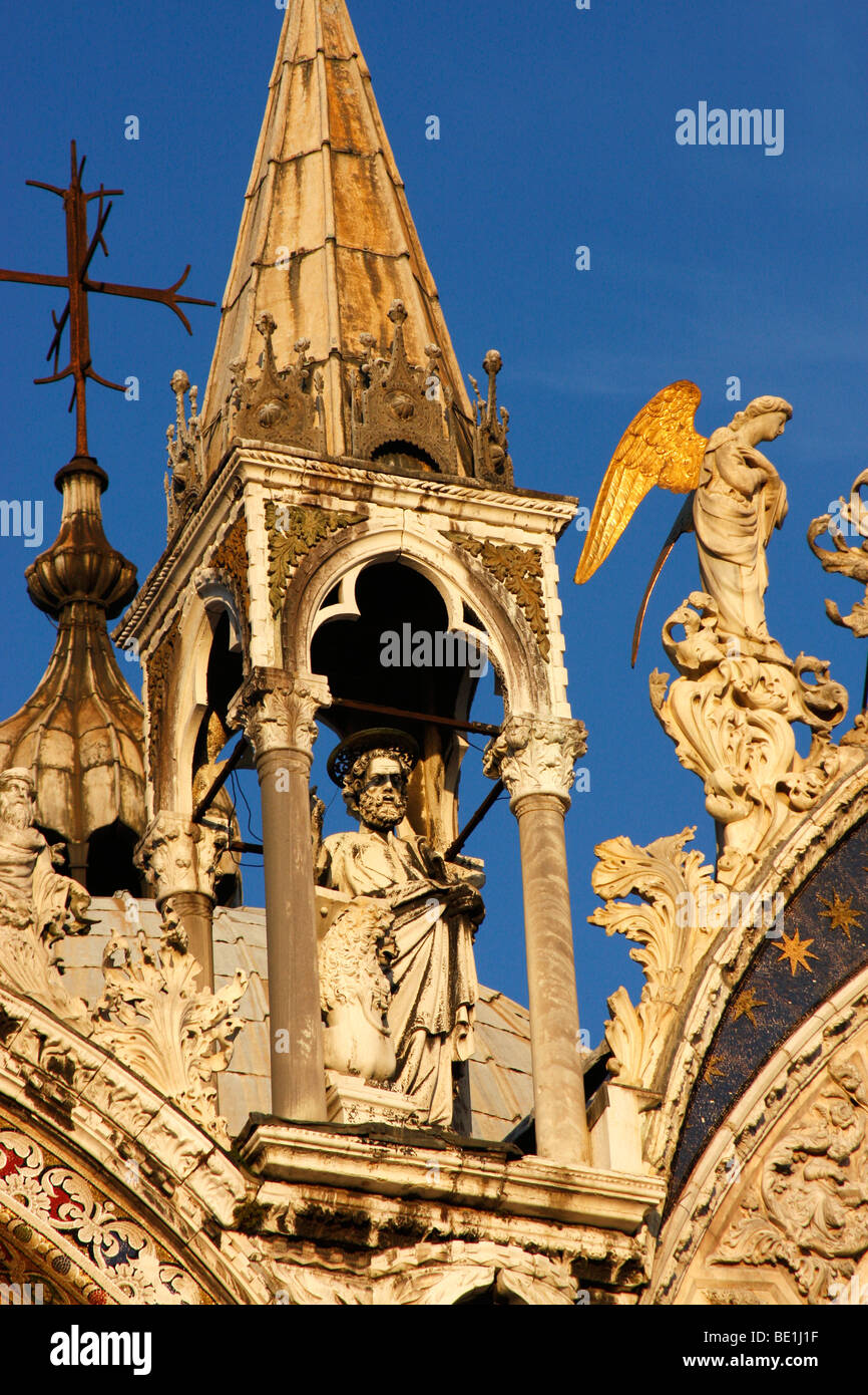 Details der goldenen Fassade der Basilika di San Marco eine Venezia.St.Marks Basilika, Venedig, Italien Stockfoto
