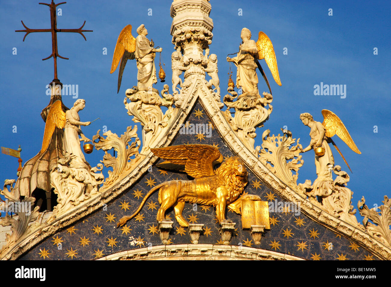 Details der goldenen Fassade der Basilica di San Marco eine Venezia.St.Marks Basilika, Venedig, Italien Stockfoto