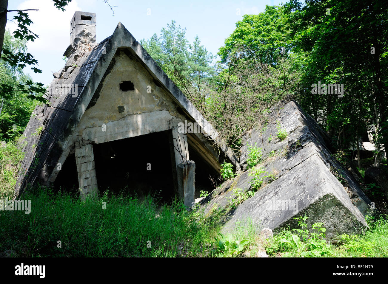 Maybach Komplex, zerstört Zweiter Weltkrieg Bunker des Oberkommandos der Wehrmacht in Wuensdorf Stockfoto