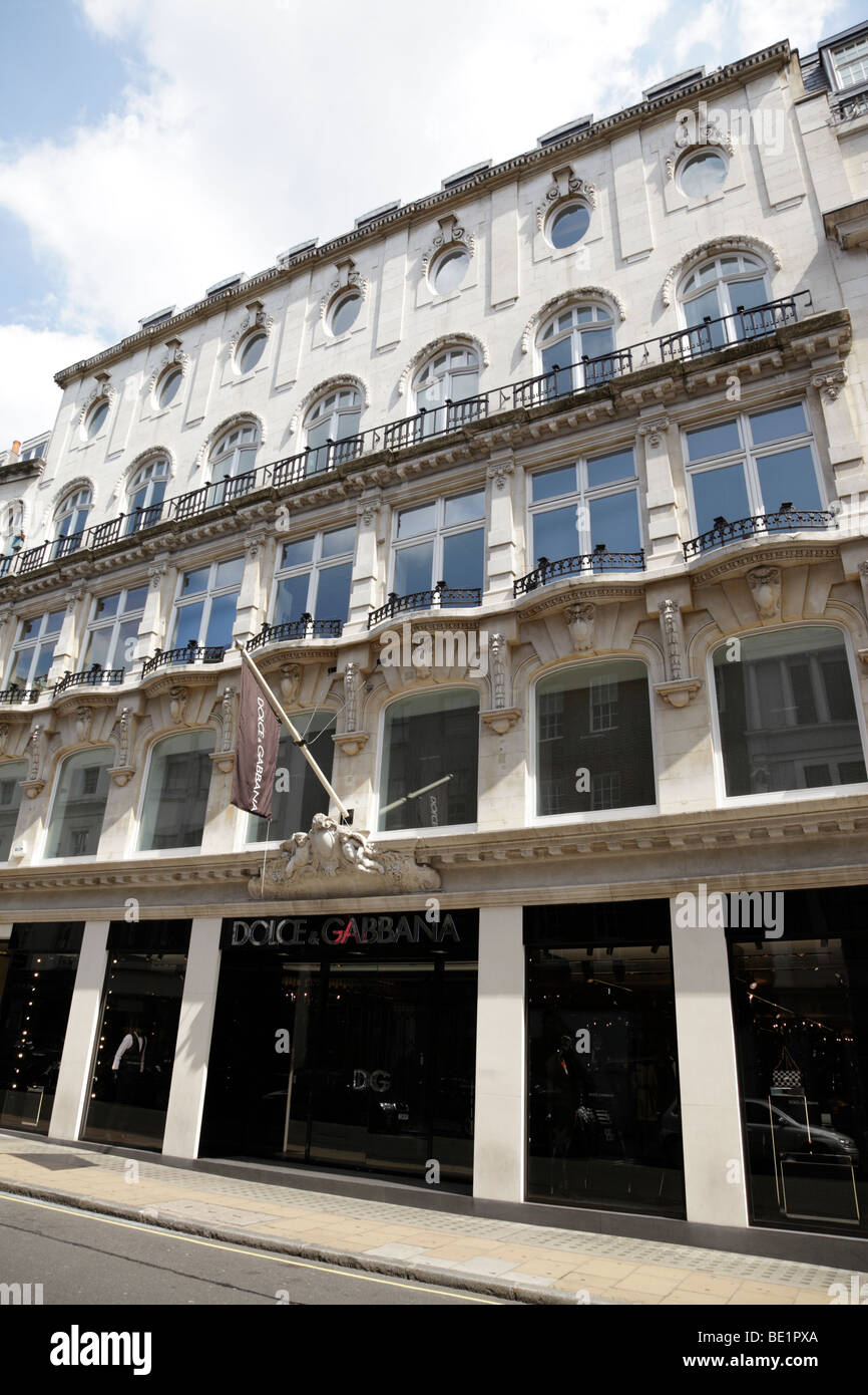 Außenseite des dolce & Gabbana Stores auf alten Bond street Mayfair London uk Stockfoto