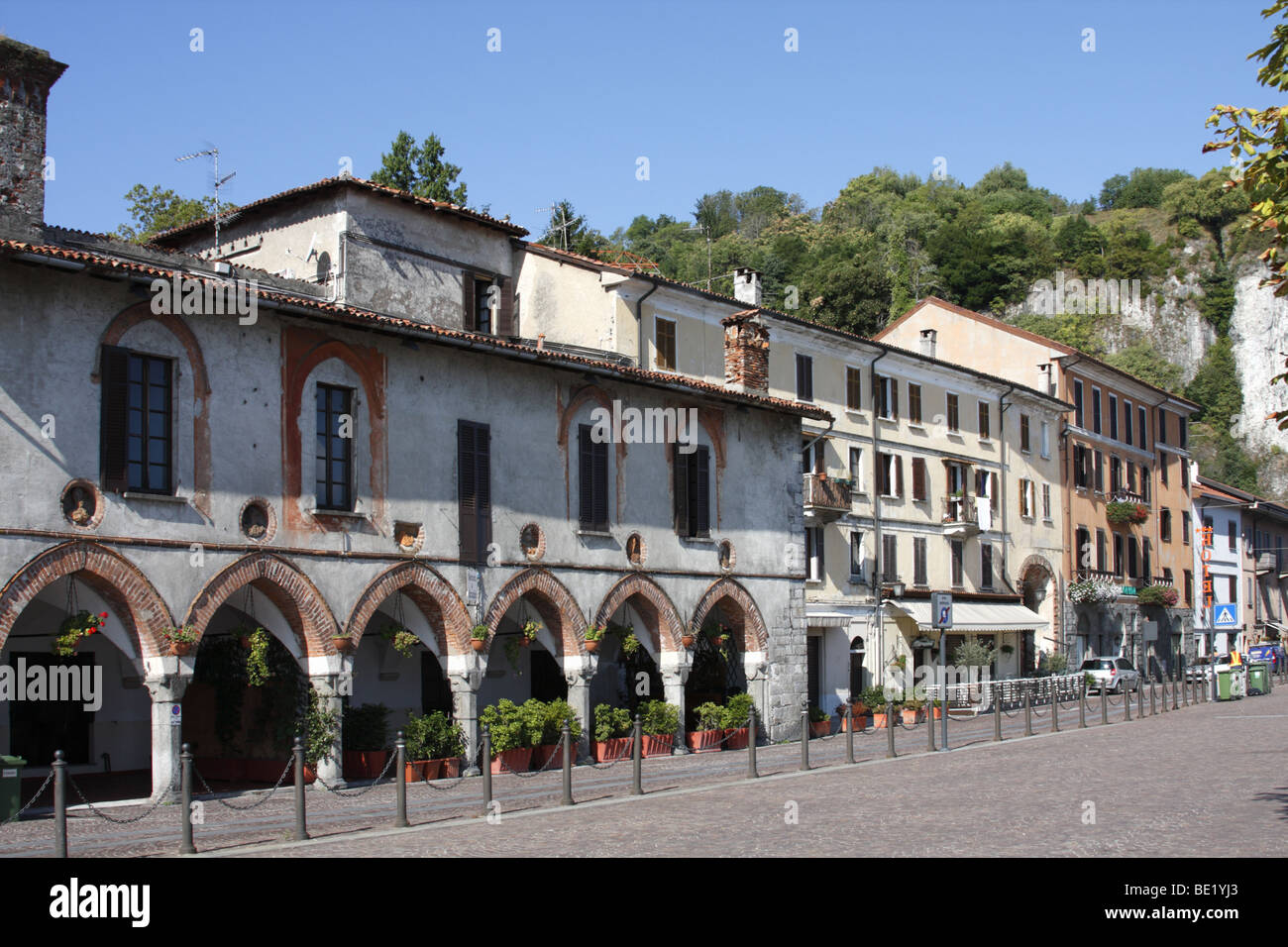 Piazza del Popolo, Arona, Italien Stockfoto