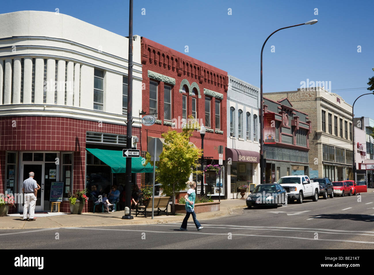 Downtown-Geschäftsbezirk von Idaho Falls, Idaho Stockfoto