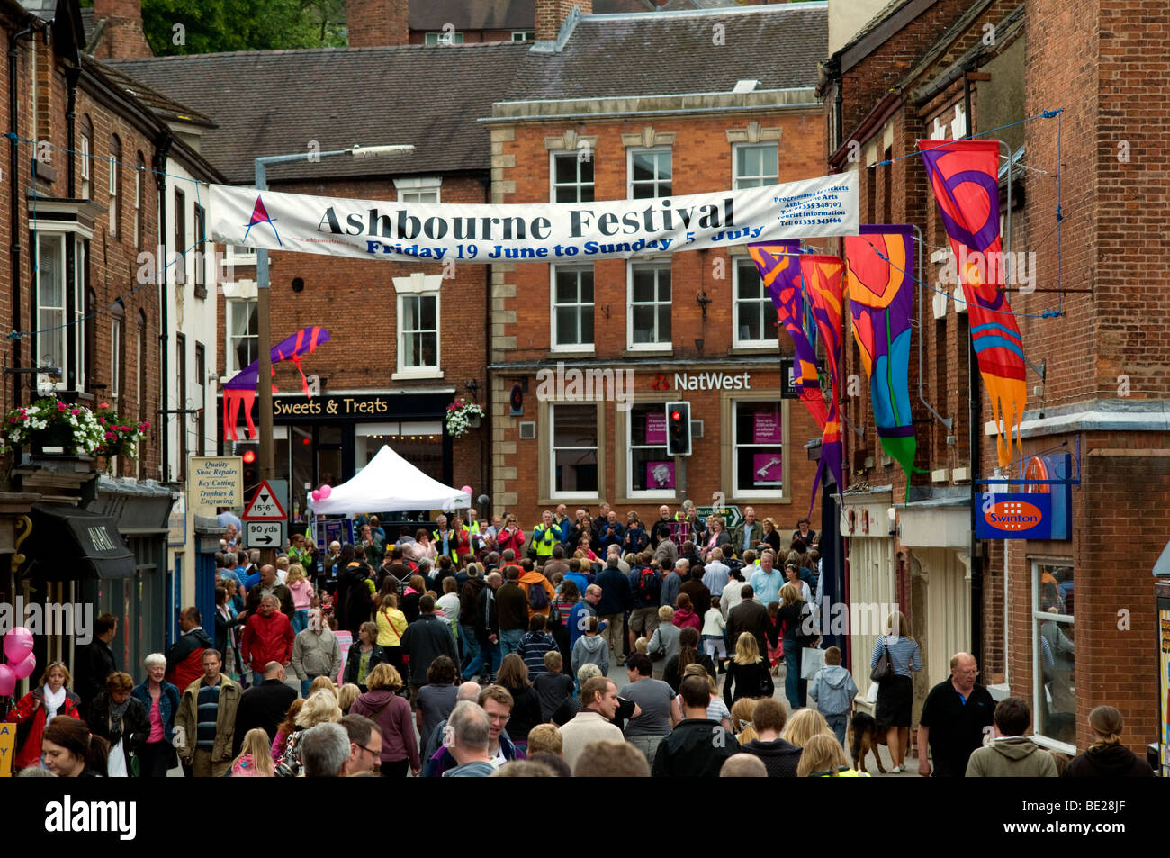 Ashbourne International Streetfest 2009 Straßentheater und Kunst-Festival in Ashbourne Derbyshire Peak District England Stockfoto