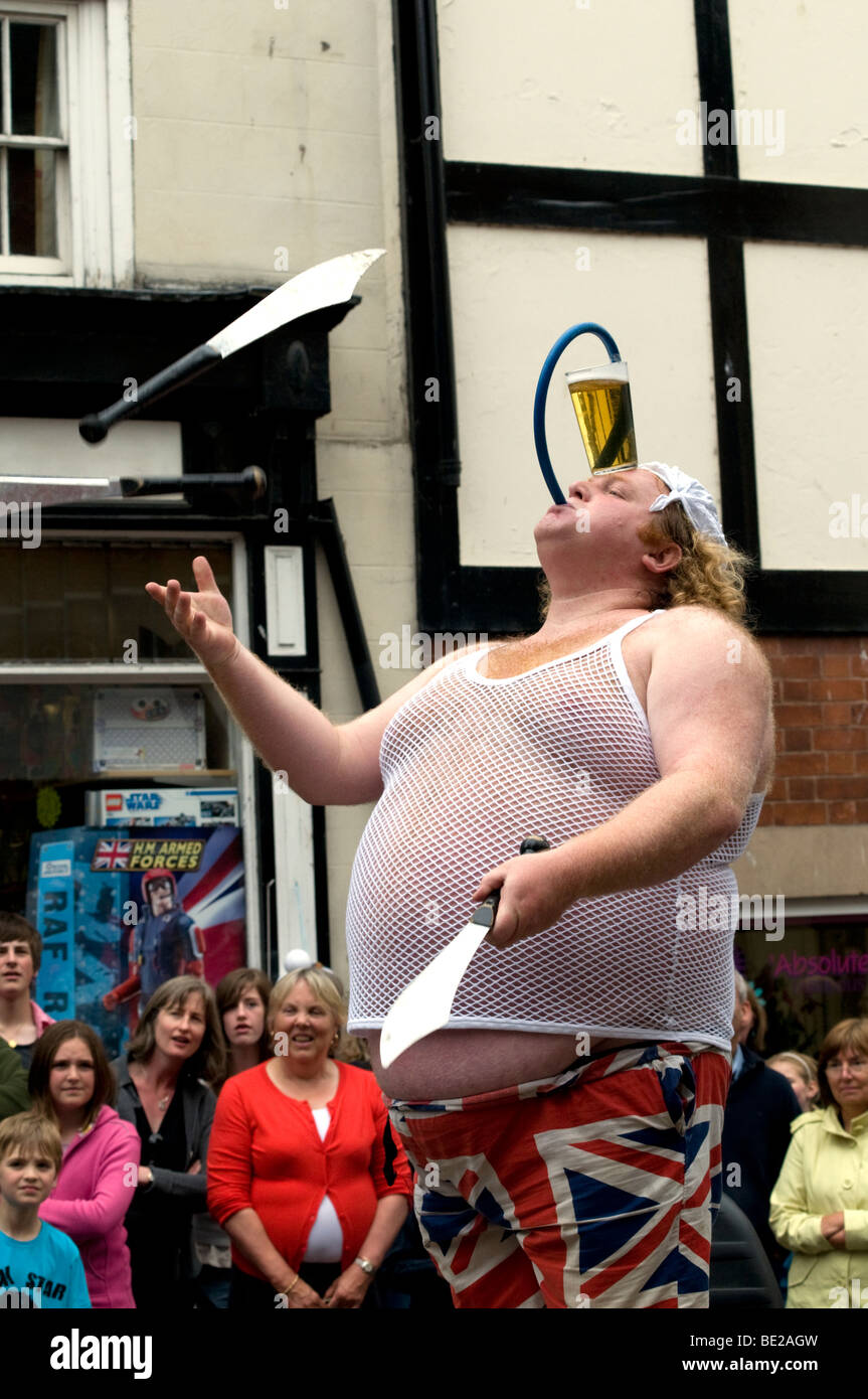 Ashbourne International Streetfest 2009 Straßentheater und Kunst-Festival in Ashbourne Derbyshire Peak District England Stockfoto