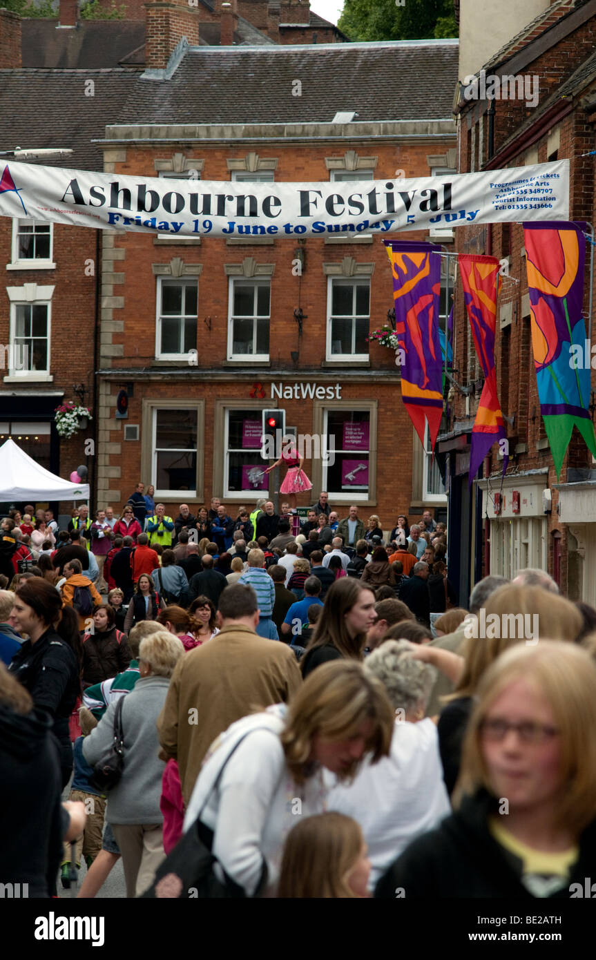 Ashbourne International Streetfest 2009 Straßentheater und Kunst-Festival in Ashbourne Derbyshire Peak District England Stockfoto