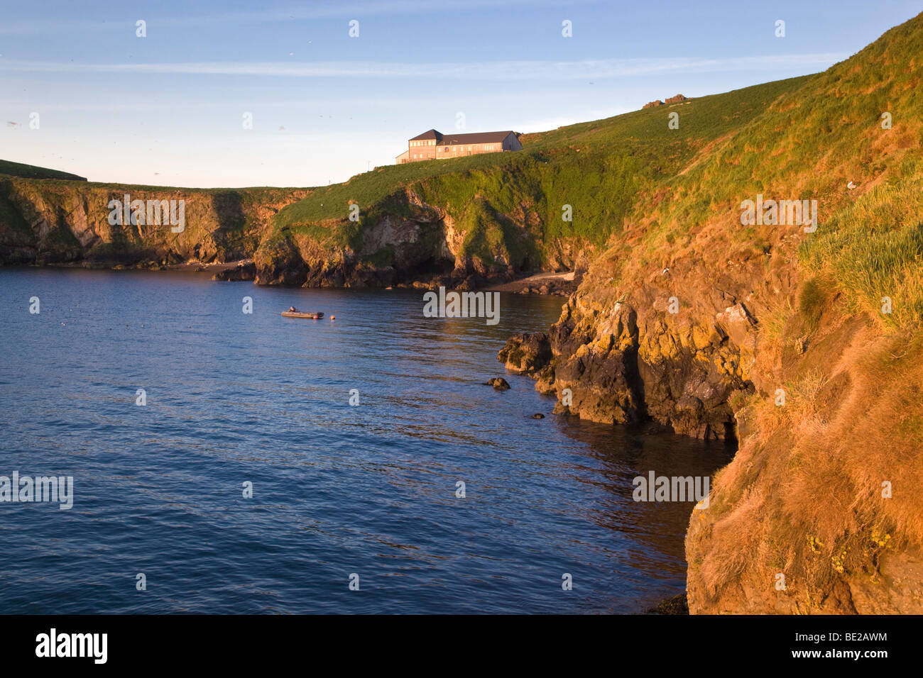 North Haven auf der Insel Skomer zeigt die Chefin Unterkunft; Wales Stockfoto