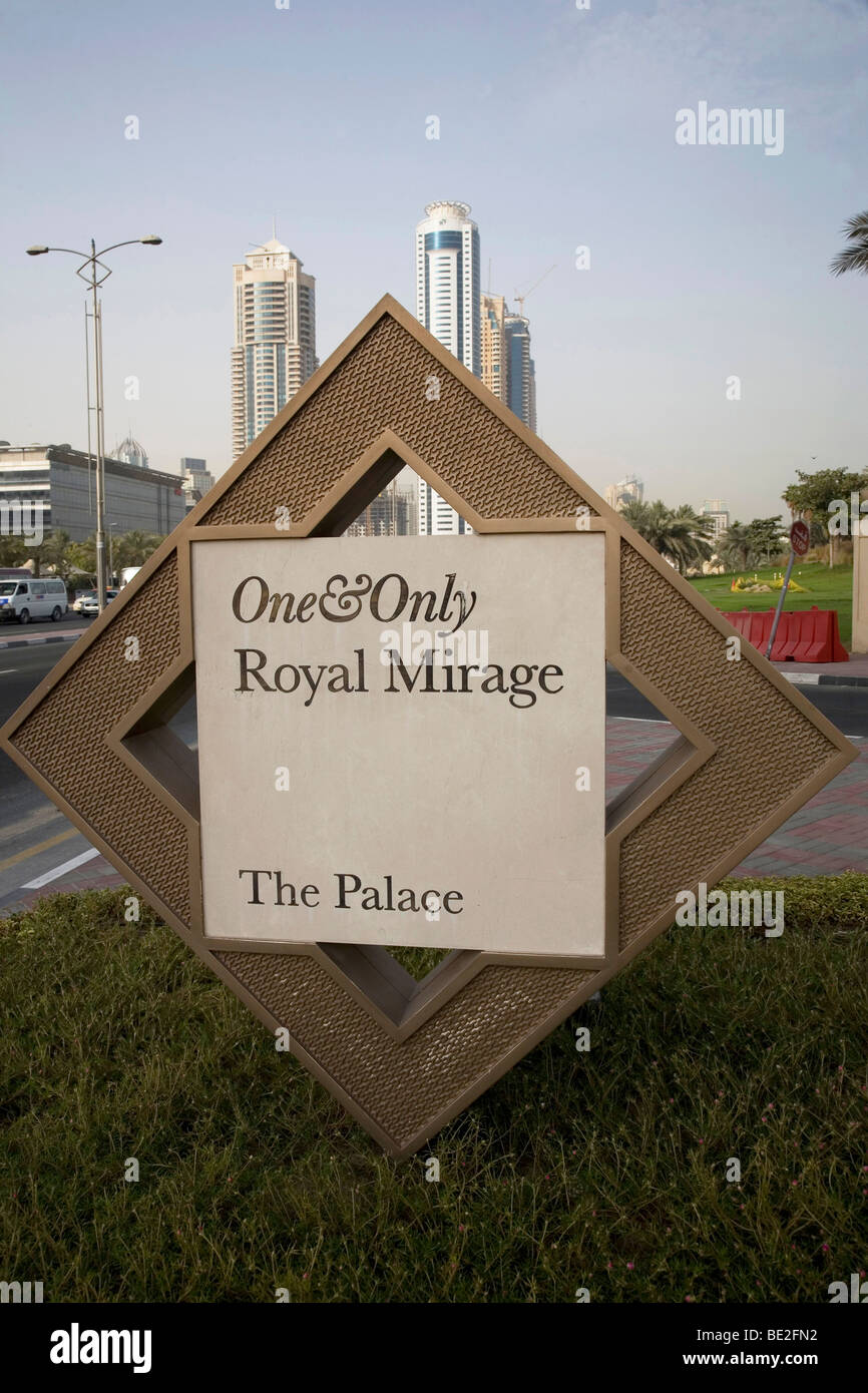 Royal Mirage Hotel Dubai VAE Naher Osten Stockfoto