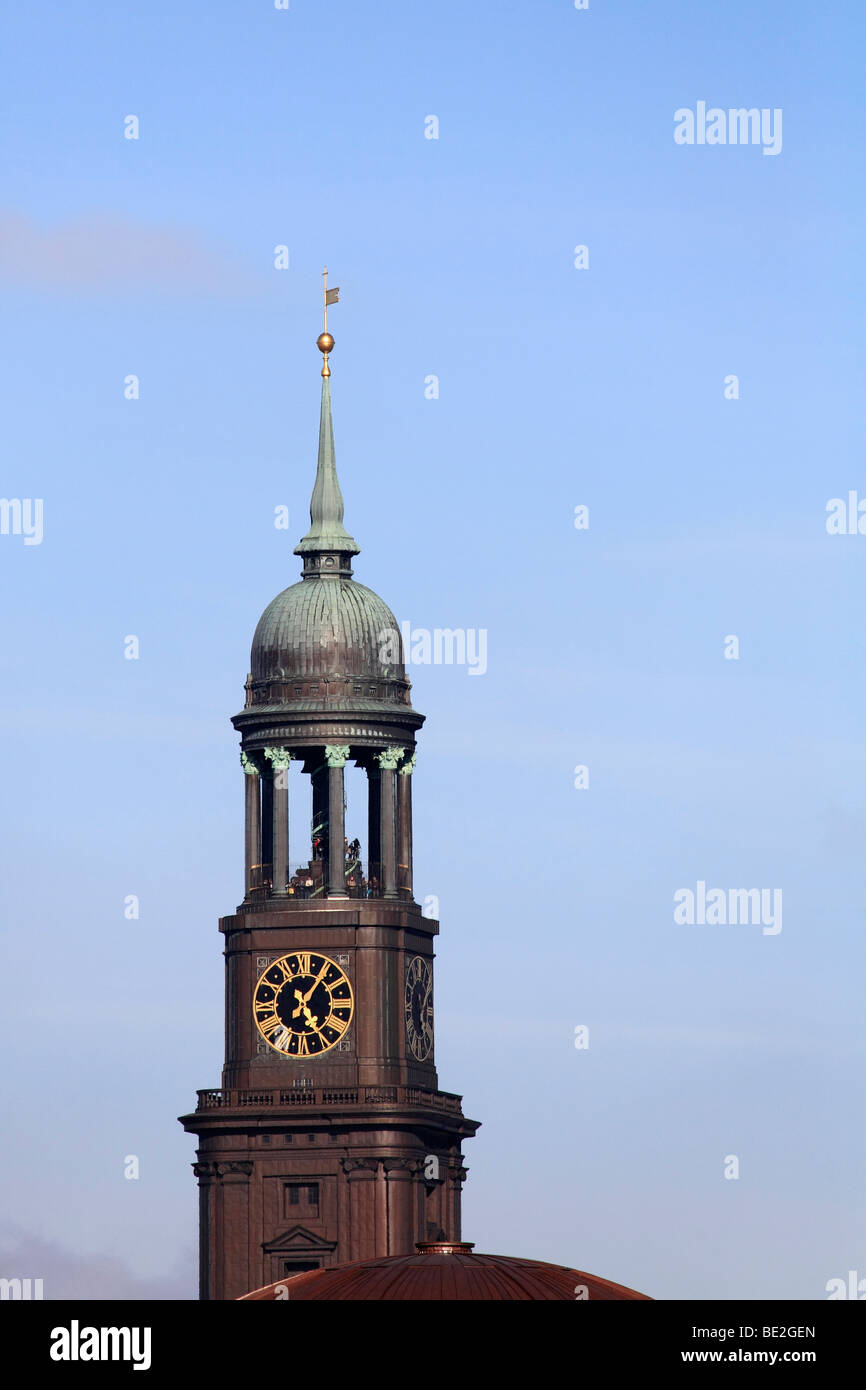 St.-Michaelis-Kirche, Turm, Hamburg, Deutschland, Europa Stockfoto