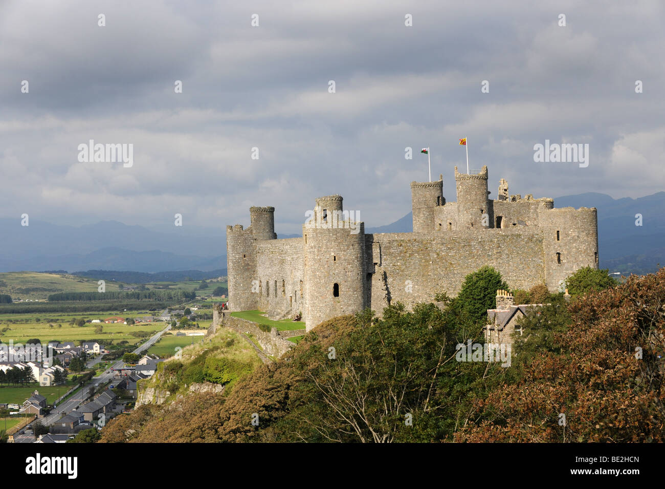Harlech Castle in Gwynedd, Wales Stockfoto