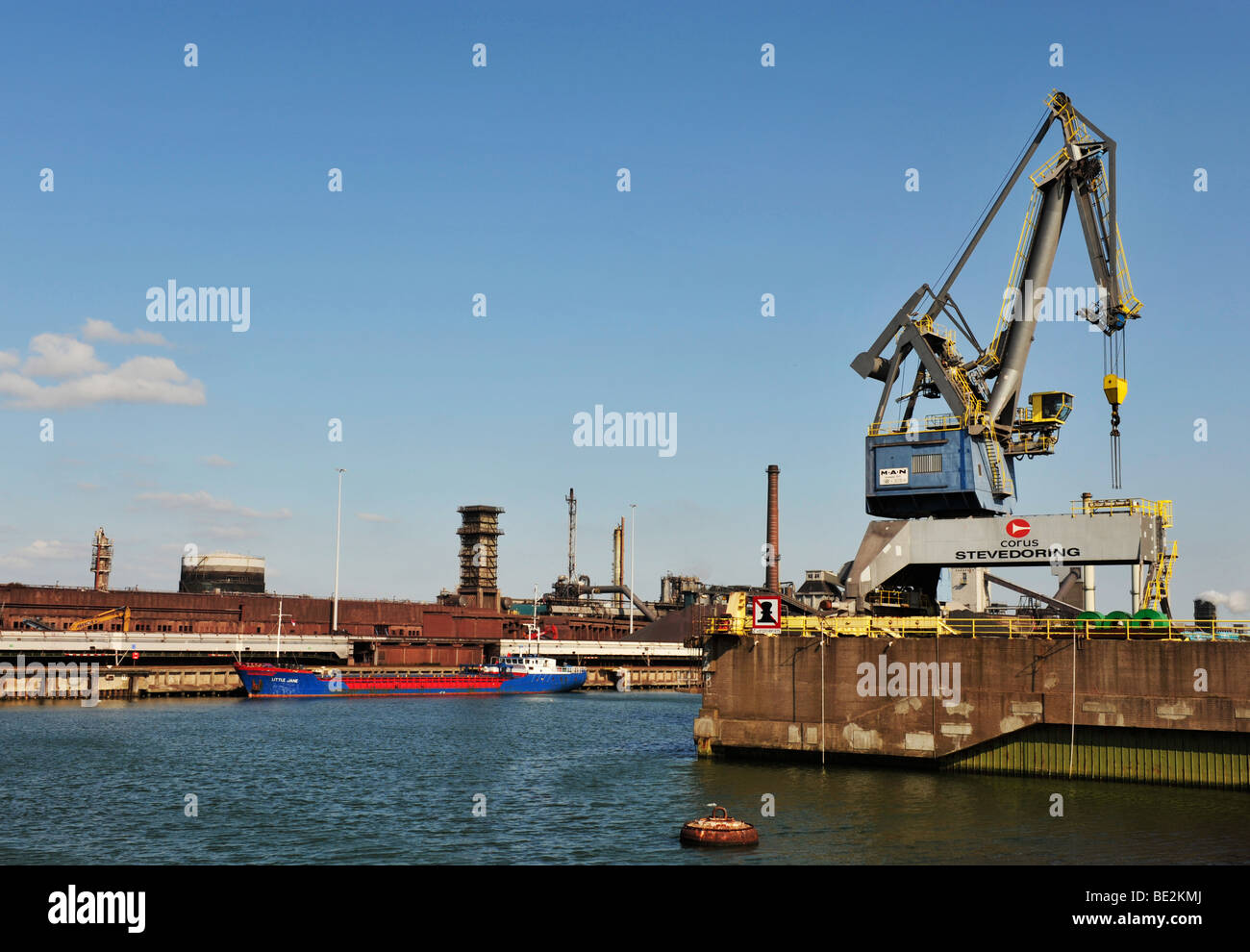 Stahlindustrie in IJmuiden, Niederlande Stockfoto