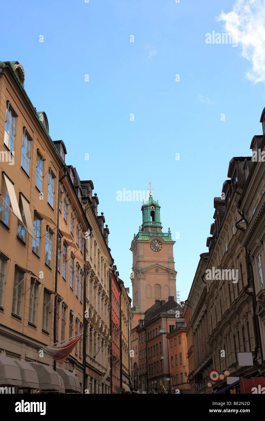 Alte Gasse von Stockholm. Schweden in Europa. Stockfoto