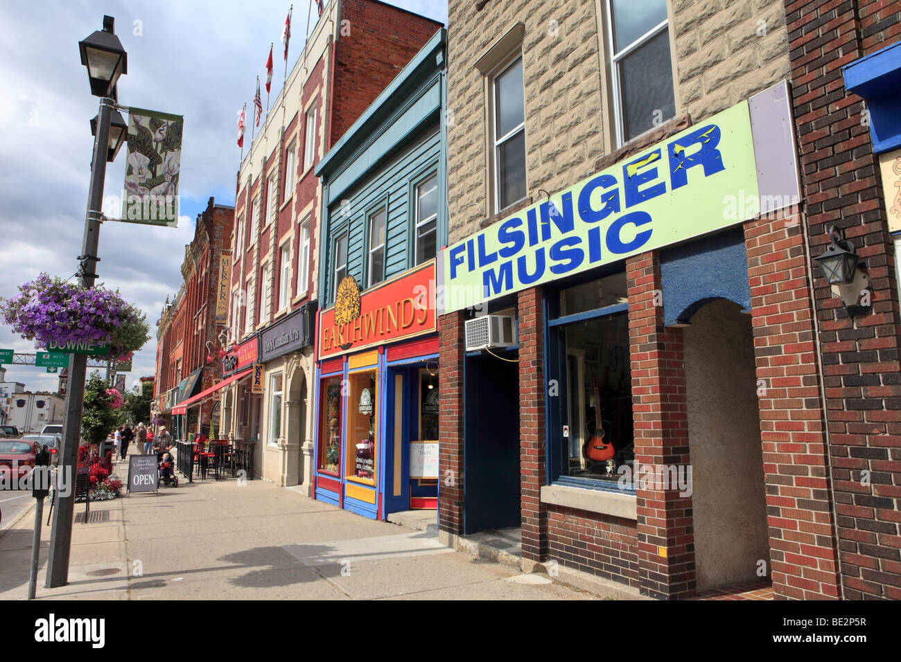 Geschäfte, Ontario Street, Stratford, Ontario, Kanada Stockfoto