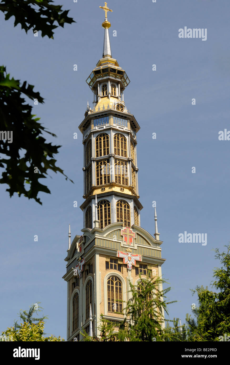 Kirchturm, Basilika der Muttergottes von Licheń, Stary Flechten, Polen Stockfoto