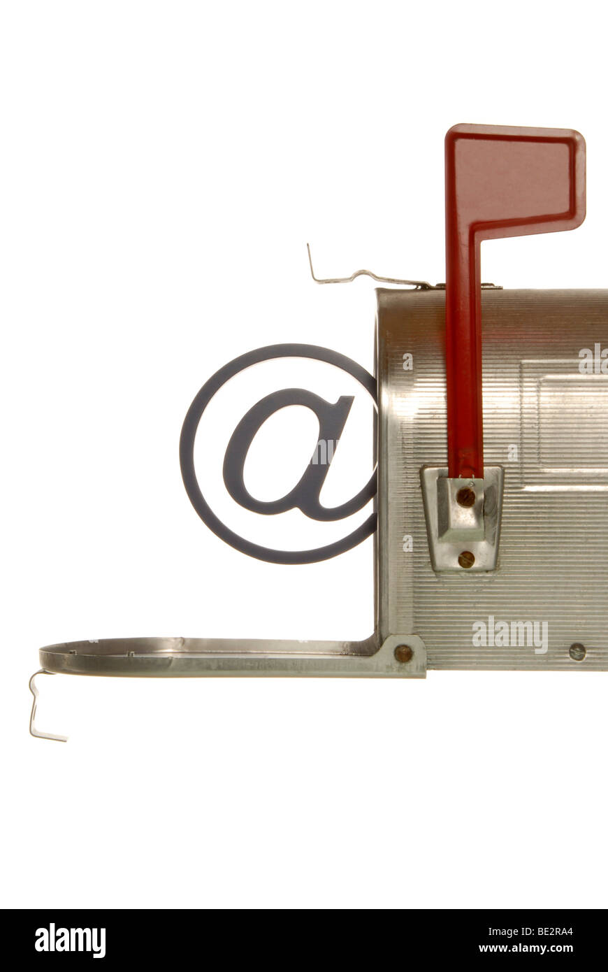 Amerikanischer Briefkasten mit @-Zeichen, Symbol für e-mail Stockfotografie  - Alamy