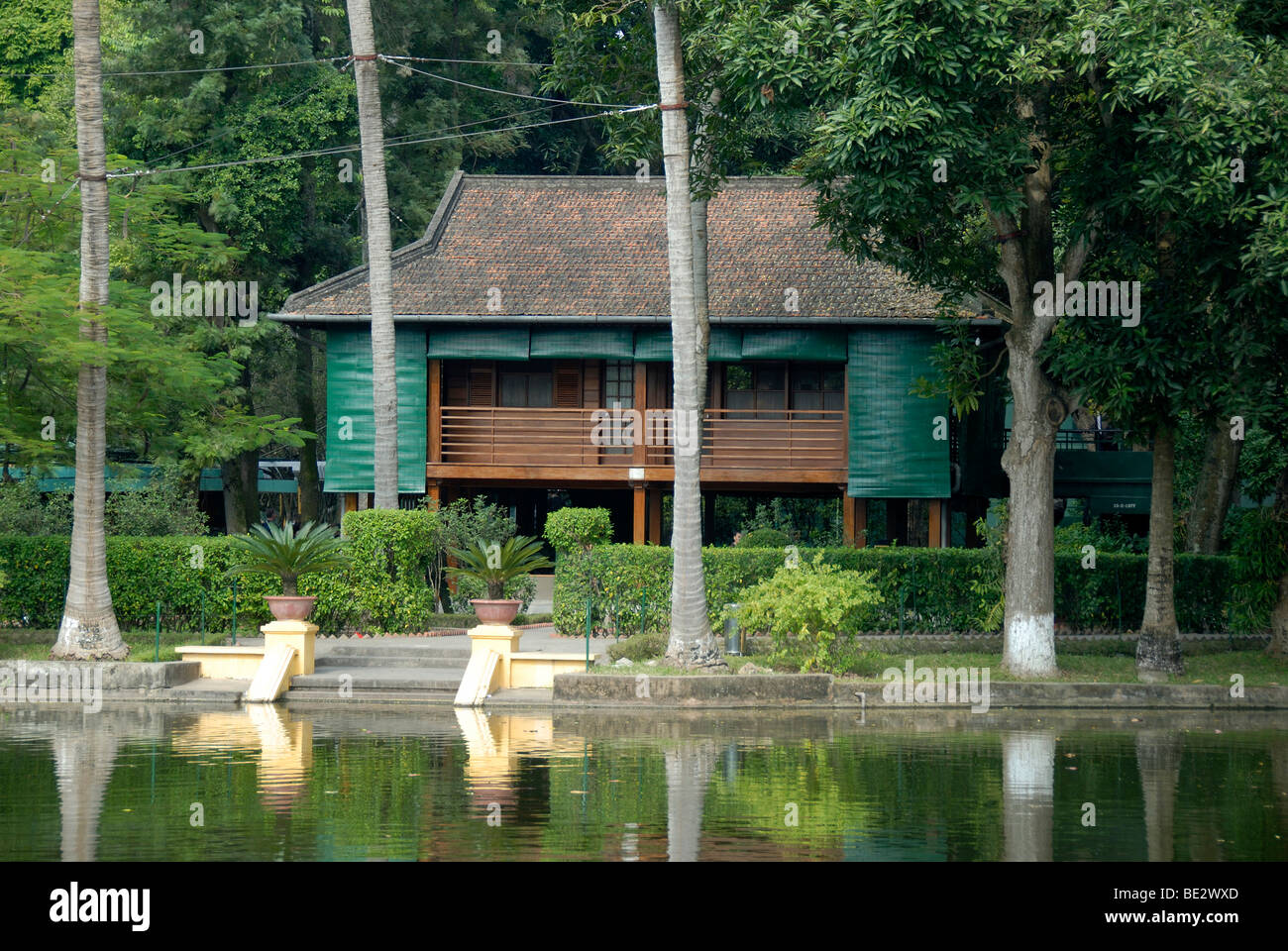 Holzhaus auf Stelzen, Ho Chi Minh Seehaus, Hanoi, Vietnam, Südostasien