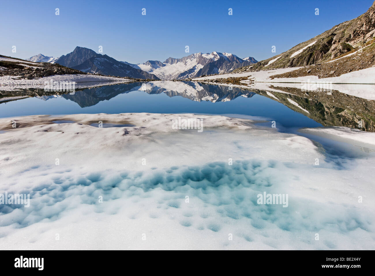 Friesenbergsee See, Zillertaler Alpen, Tirol, Austria, Europe Stockfoto