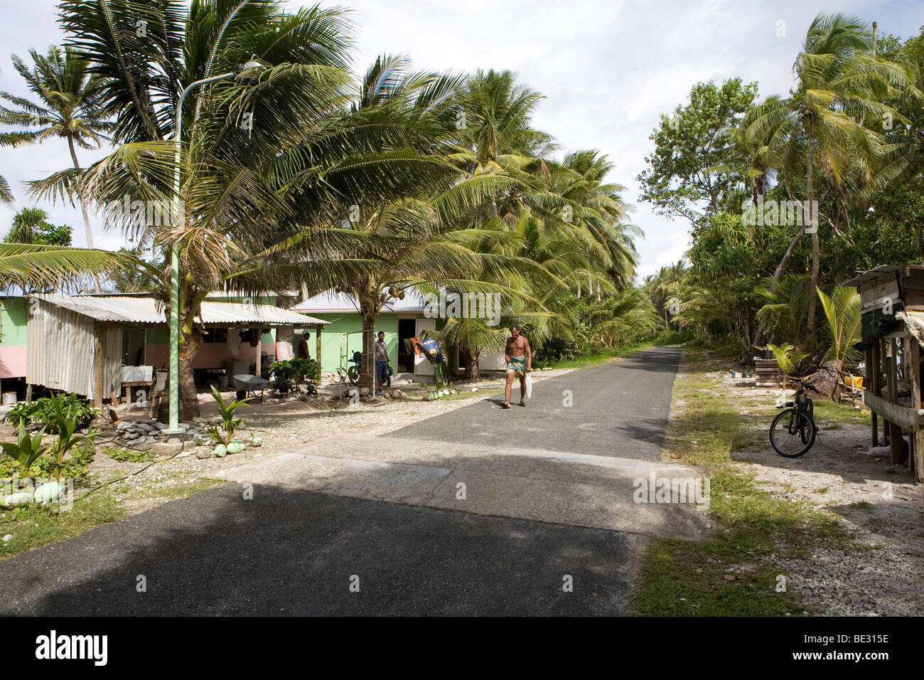 Tuvalu-Insel im Pazifischen Ozean droht in den nächsten 50 Jahren aufgrund des Meeresspiegels verschwinden. Stockfoto