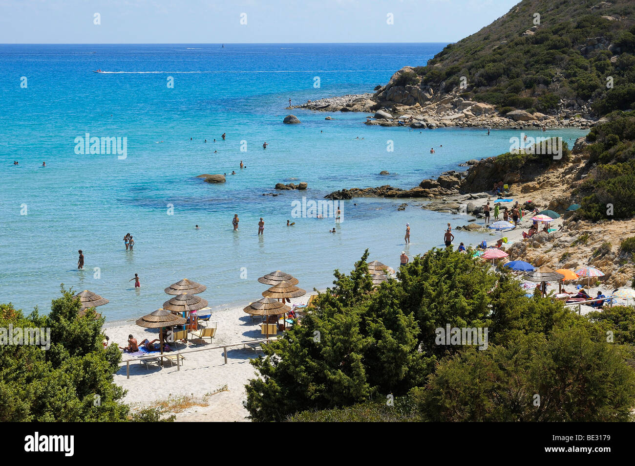 Strand von Cala Giunco, Porto Giunco, Capo Carbonara, Villasimius, Sardinien, Italien, Europa Stockfoto