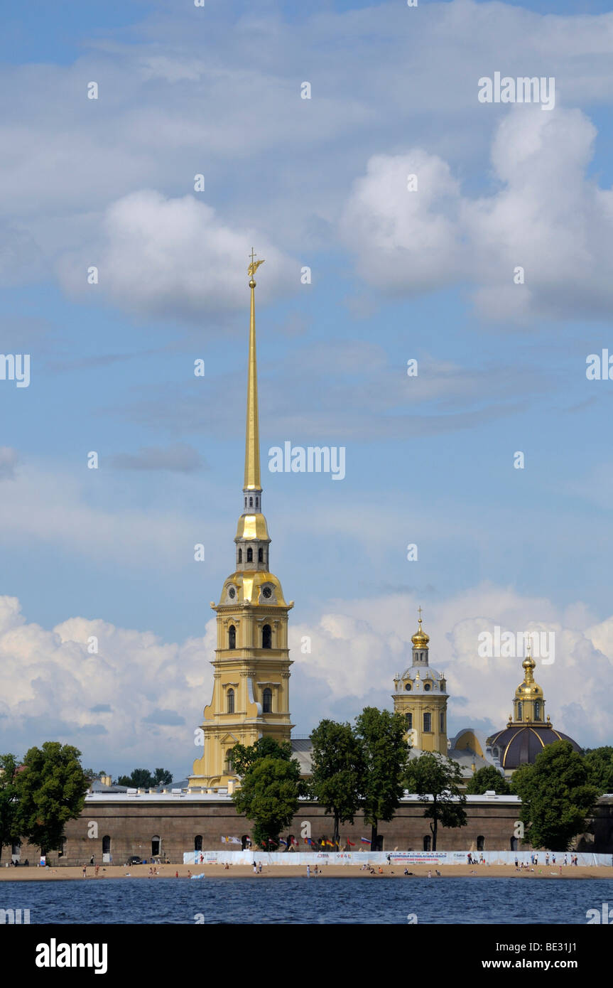Peter und Paul Festung mit Peter und Paul Kathedrale, Sankt Petersburg, Russland, Europa Stockfoto