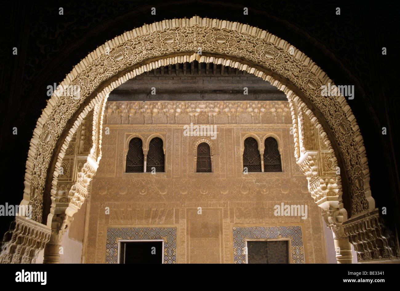 Architekturdetail, Alhambra, Granada, Andalusien, Spanien, Europa Stockfoto