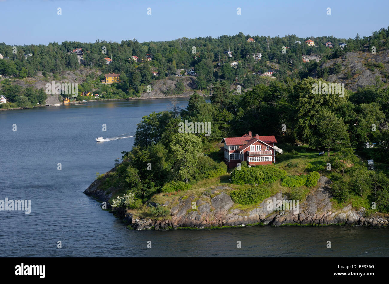 Archipel mit Inseln, Stockholm, Schweden, Europa Stockfoto