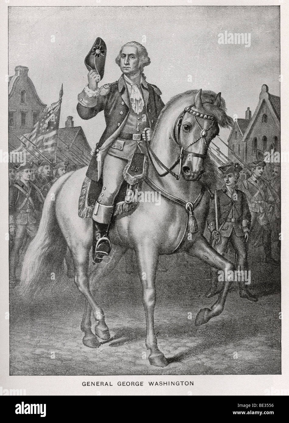 Eine Gravur von George Washington. Stockfoto