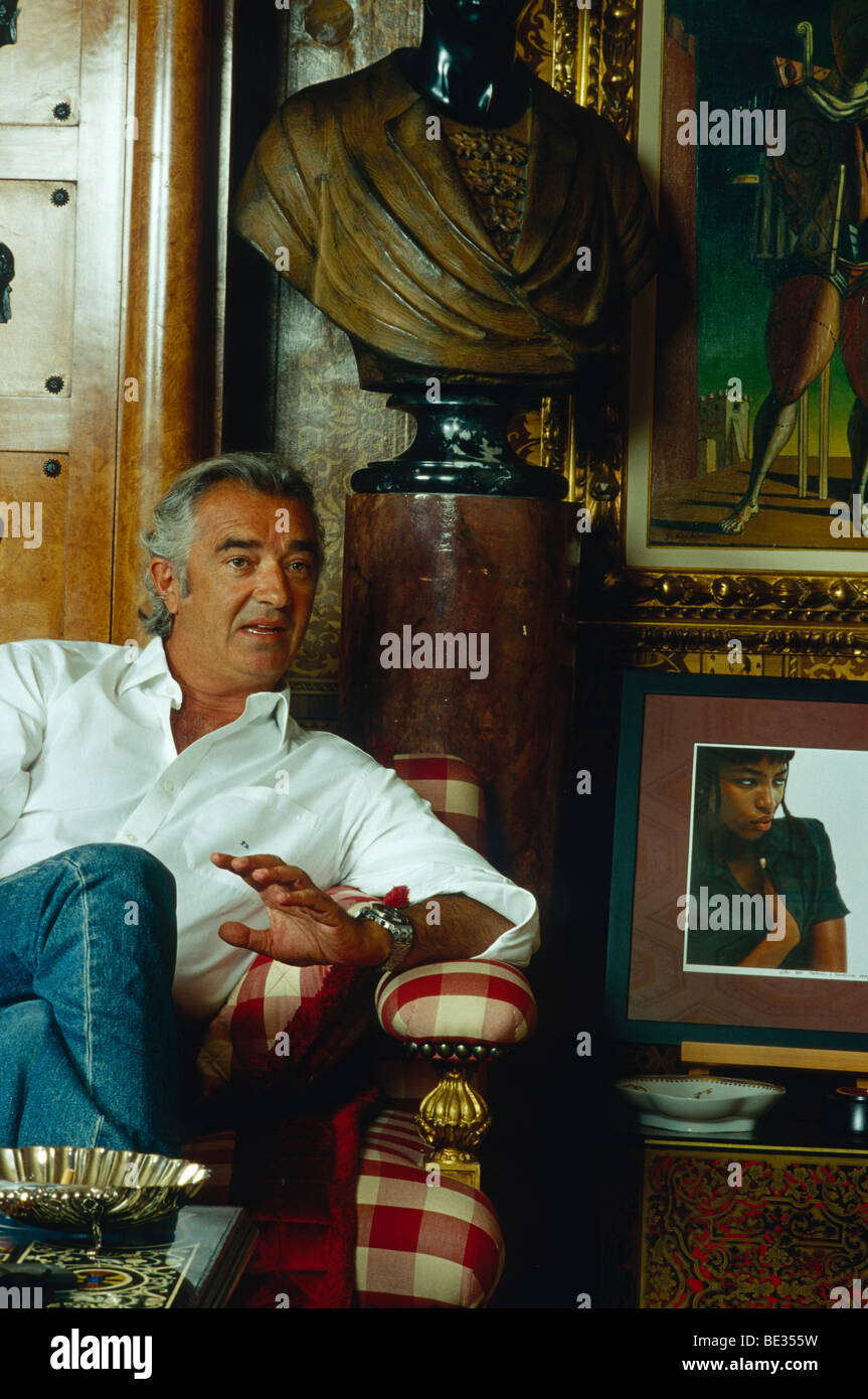 Flavio Briatore fotografiert in seiner Londoner Wohnung (Chelsea) Stockfoto