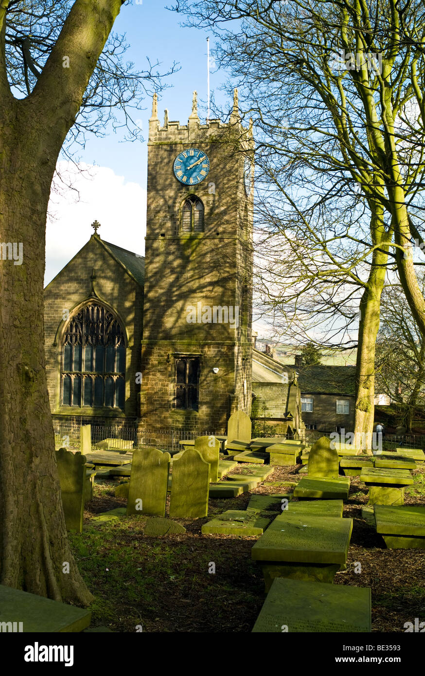 Die Pfarrkirche in Howarth in North Yorkshire, England Stockfoto
