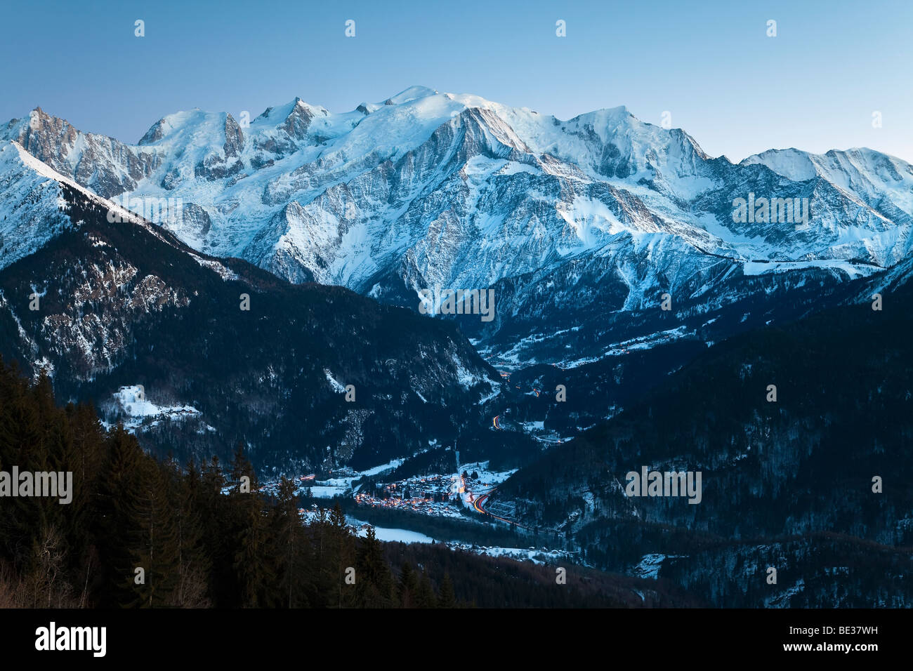 Chamonix-Mont-Blanc, Französische Alpen, Haute Savoie, Chamonix, Frankreich Stockfoto