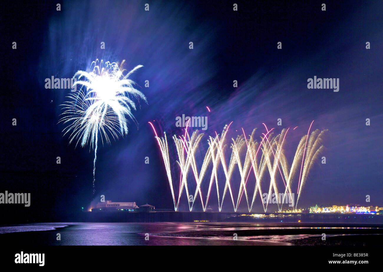 Welt Feuerwerk Meisterschaften, North Pier, Blackpool, Lancashire, Großbritannien Stockfoto