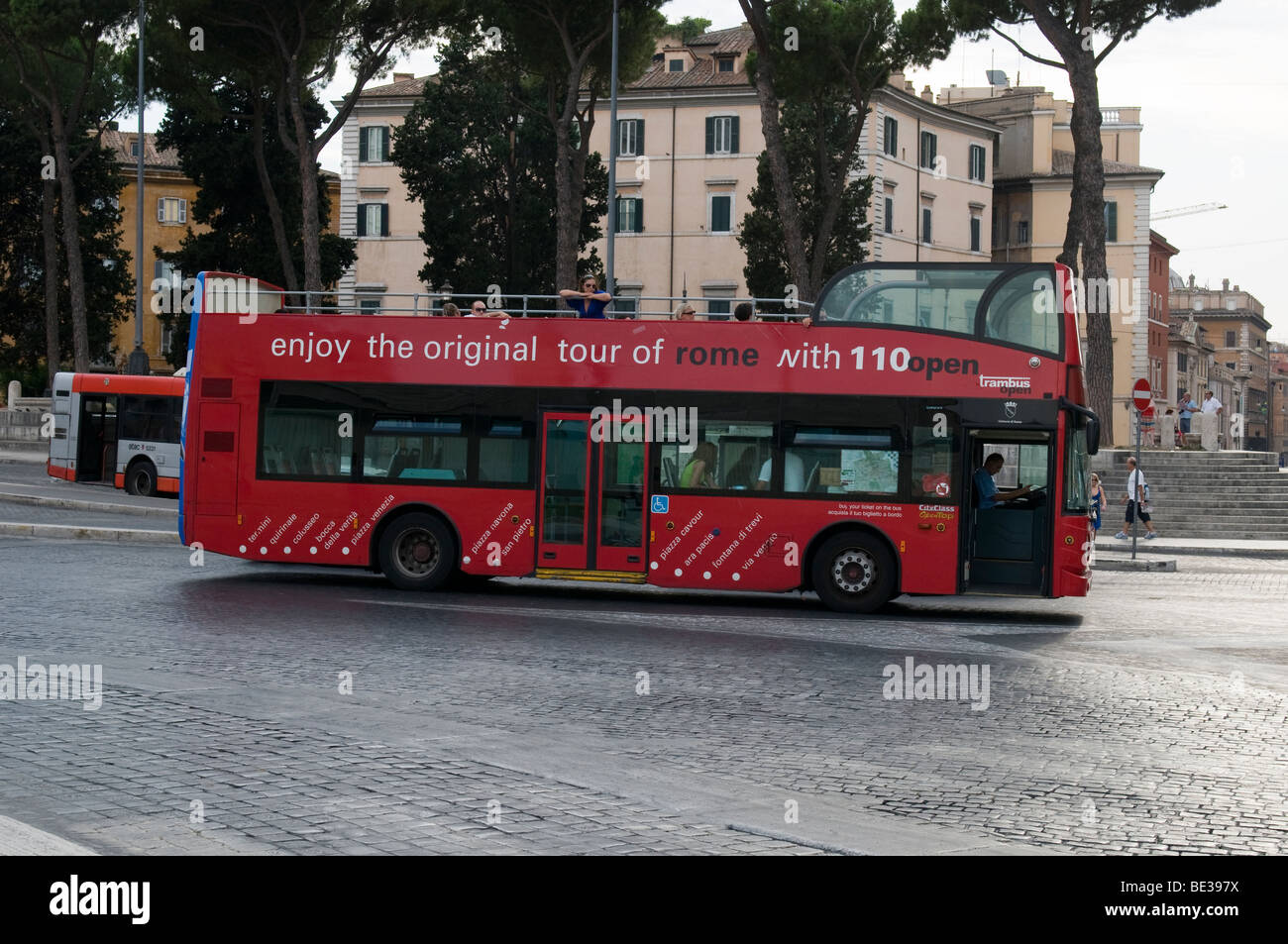 Offenen roten Bus Tour durch Rom Stockfoto