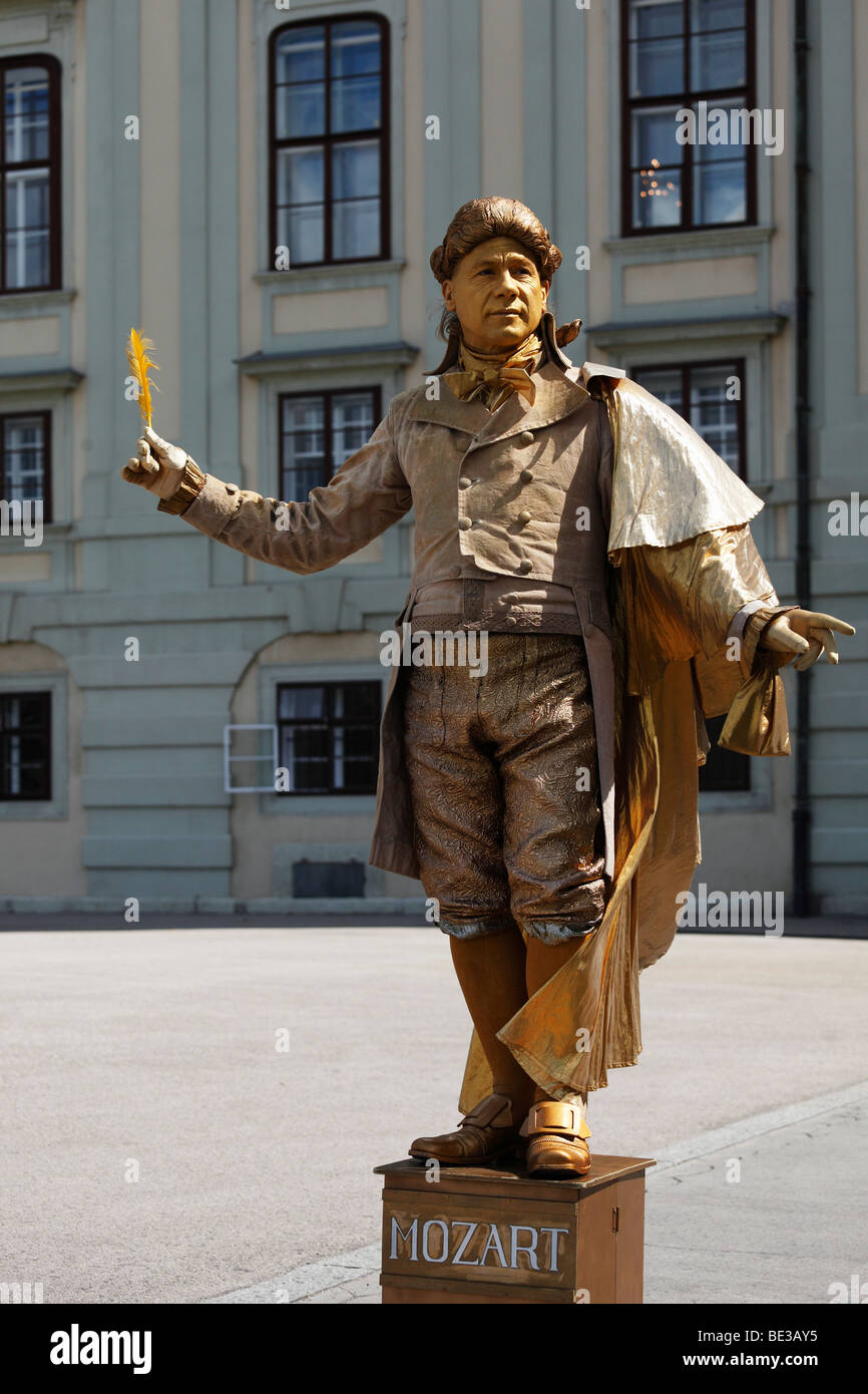 Mozart Pantomime, Heldenplatz Heldenplatz, Wien, Austria, Europe Stockfoto