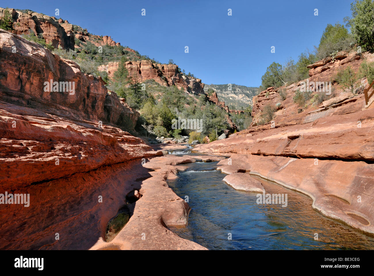 Oak Creek, Slide Rock State Park, Sedona Red Rock Country, Arizona, USA Stockfoto