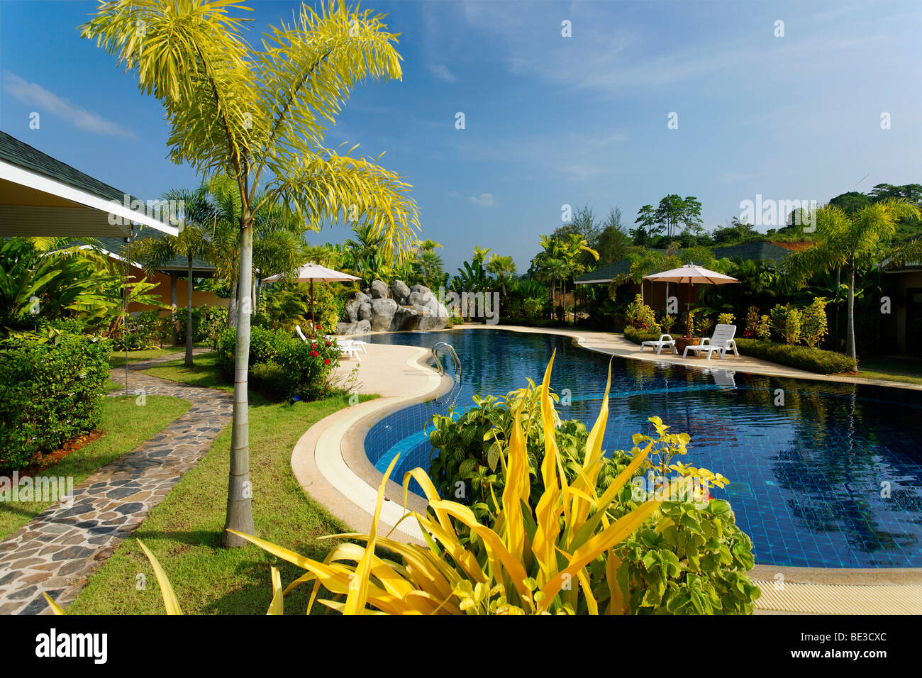 Palm Garden Resort, Pool, Bungalow, Khao Lak, Phuket, Thailand, Asien Stockfoto
