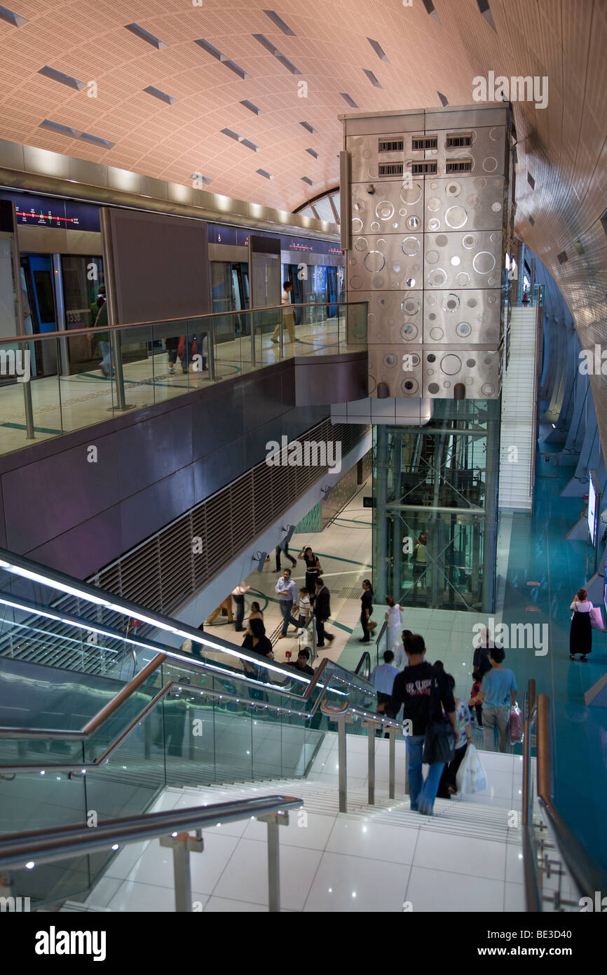 Neue Dubai Metro Linie Spur Zug Eisenbahnen Stockfoto
