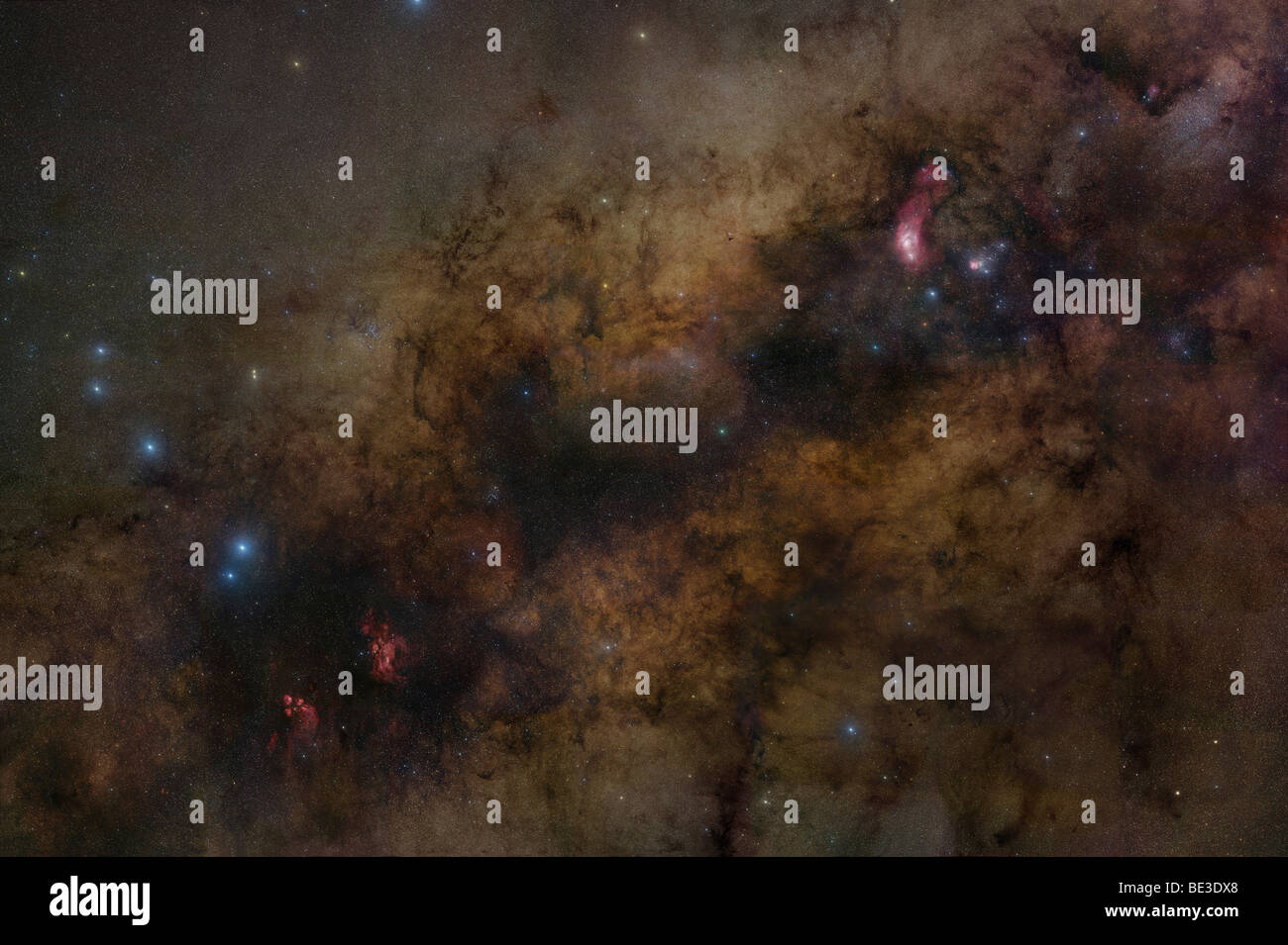 Das galaktische Zentrum der Milchstraße. Stockfoto